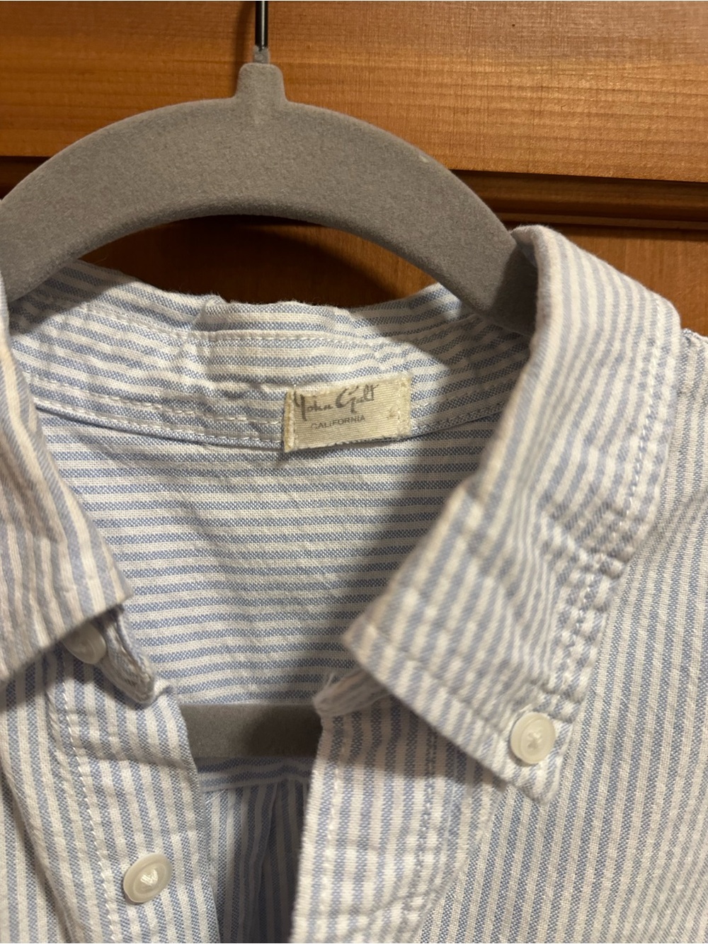John Galt/Brandy Striped Button Up - Picture 2 of 4